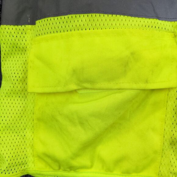 Uline Class 3 Reflective Safety Shirt Mens Size 2XL 3XL Bright Yellow Green - Picture 9 of 12